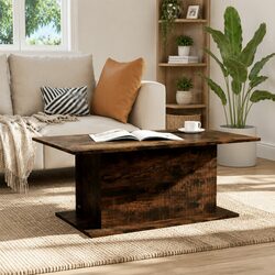Warm Brown Engineered Wood Coffee Table for Your Home