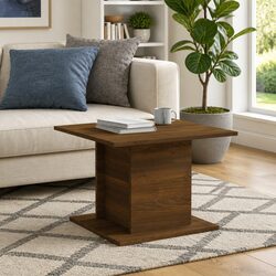 Dependable Brown Oak Engineered Wood Coffee Table