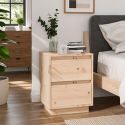 Reliable Wooden Bedside Cabinet for Practical Storage