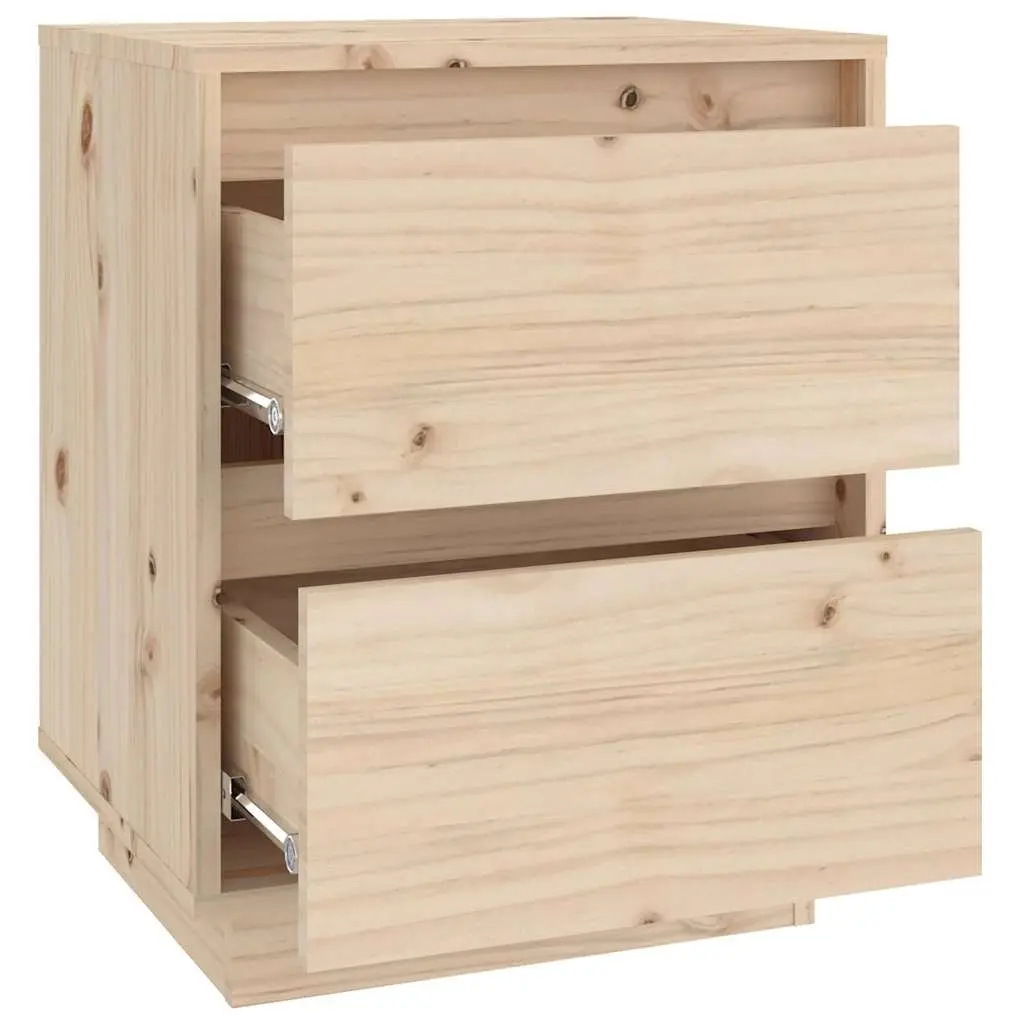 Wooden Bedside Cabinet 40x35x50cm Side Table Storage Organiser Brown