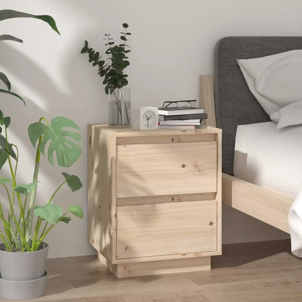 Bedside Cabinets Storage Nightstand 40x35x50 cm Brown 2 Piece