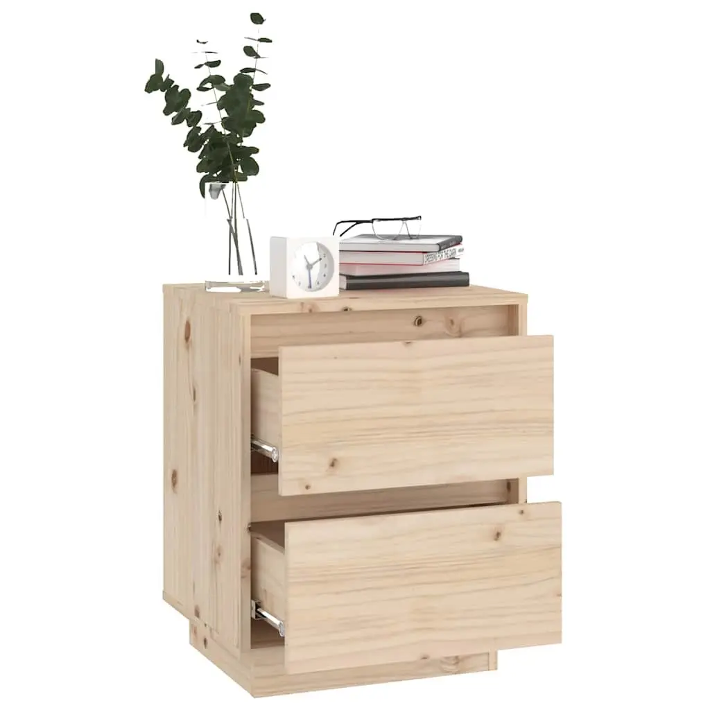 Bedside Cabinets Storage Nightstand 40x35x50 cm Brown 2 Piece