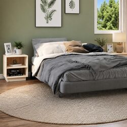 Bedside Cabinets 2 pcs 40x34x40 cm Storage Tables Brown Wooden Side Furniture
