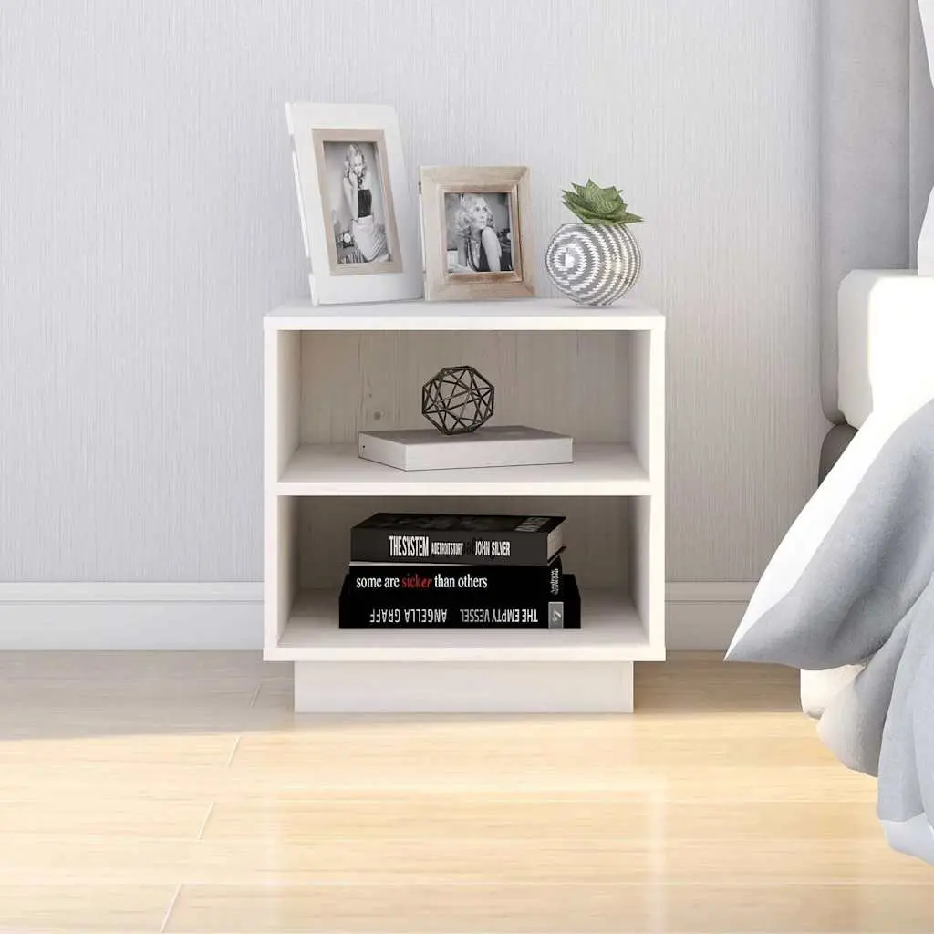 Bedside Tables Storage Units 40x34x40 cm White 2 Piece Wooden