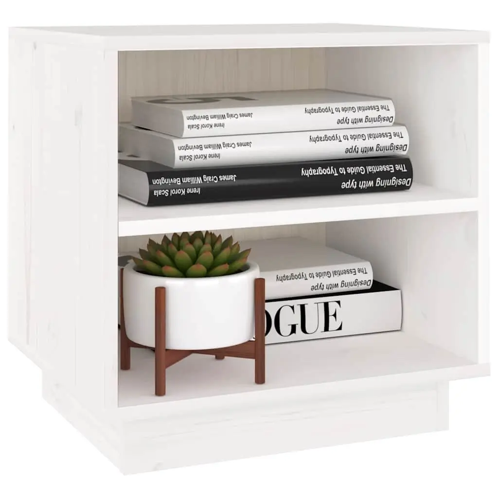 Bedside Tables Storage Units 40x34x40 cm White 2 Piece Wooden