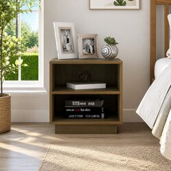 Reassuringly Durable Brown Bedside Cabinet for Essentials