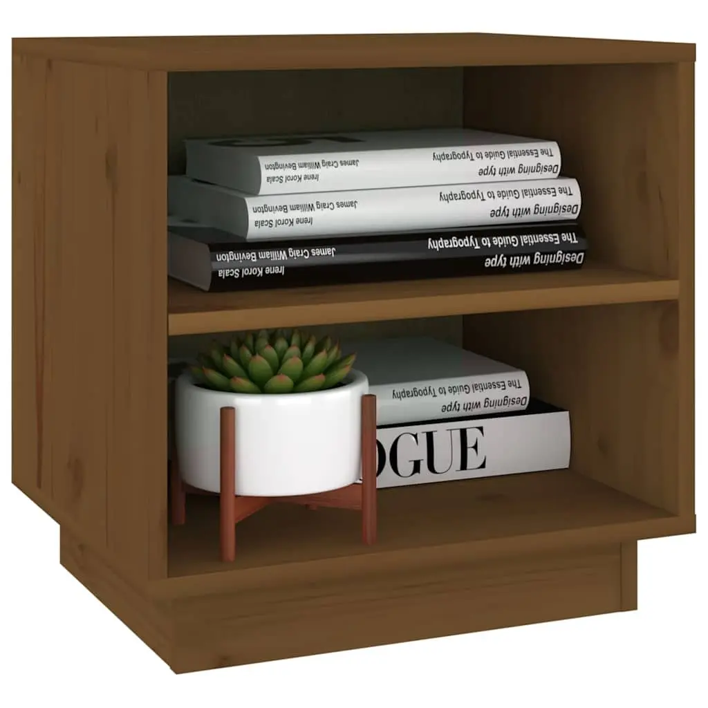 Bedside Cabinets Storage Tables 40x34x40 cm Brown Solid Wood 2 Piece