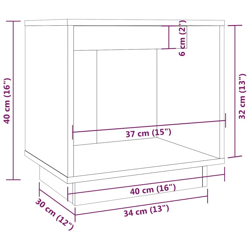 Bedside Cabinets Storage Side Tables 40 x 30 x 40 cm Brown 2 Piece