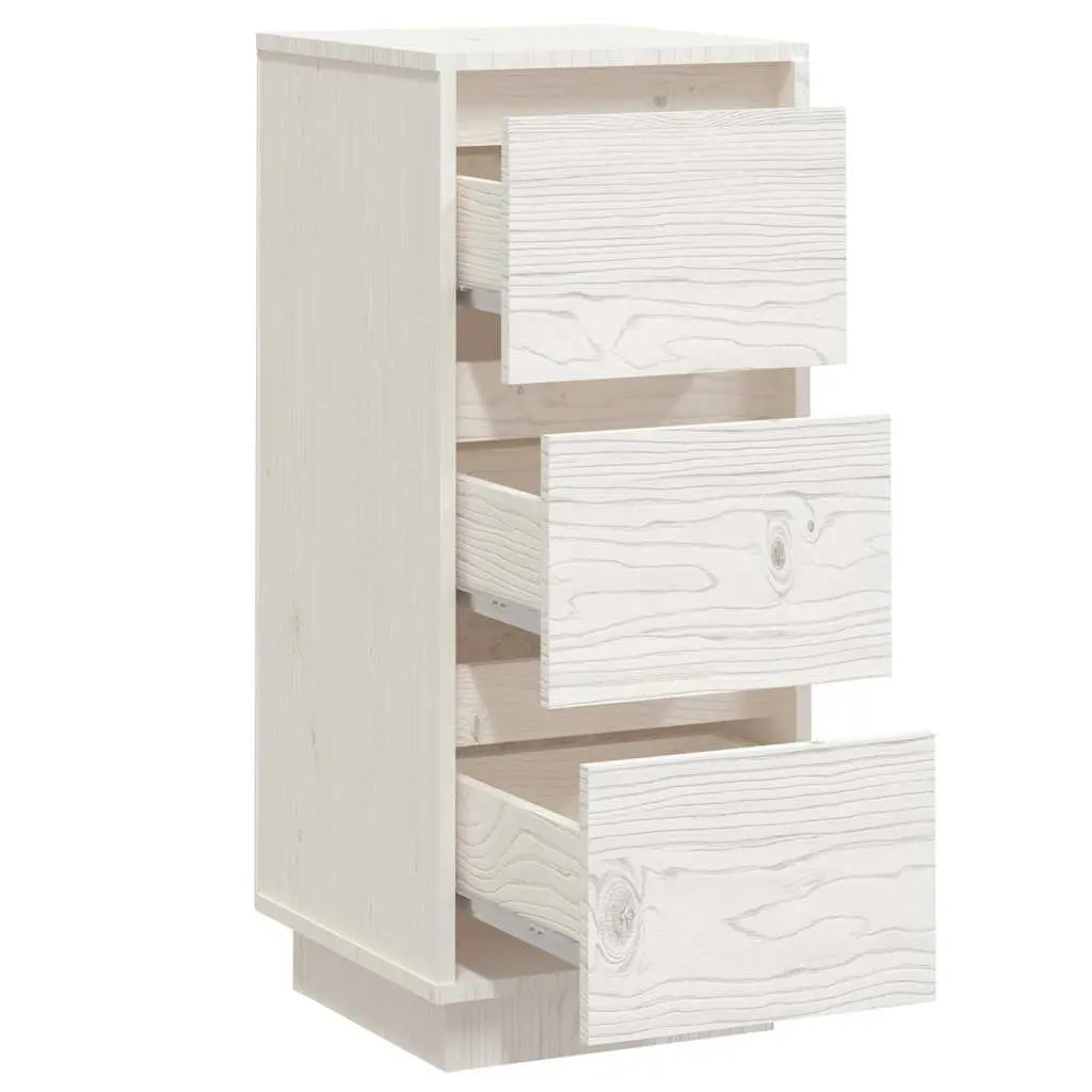 Solid Wood Sideboards White Storage Cabinet Dining Room Furniture 2 Pieces