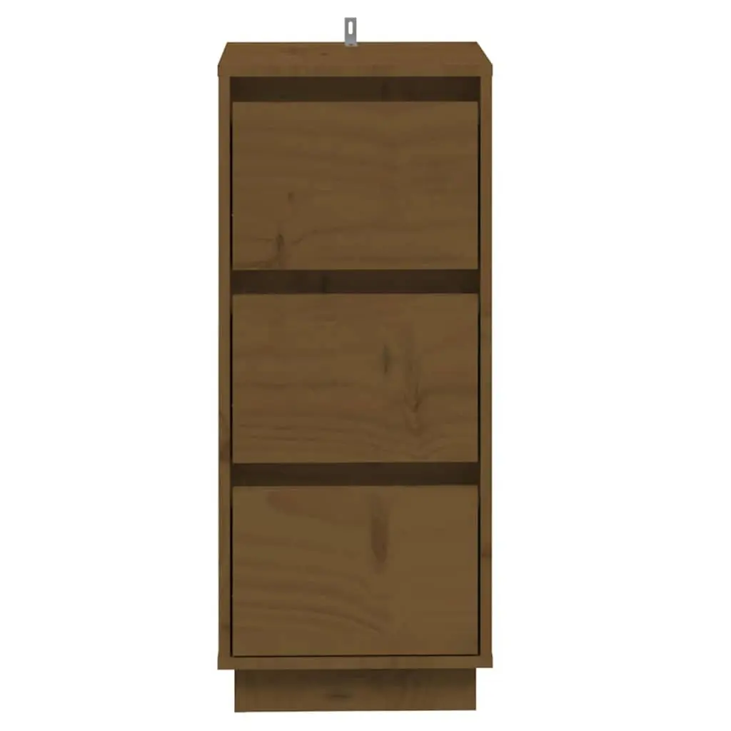Solid Wood Sideboard Cabinet Storage 32cm Width Honey Brown