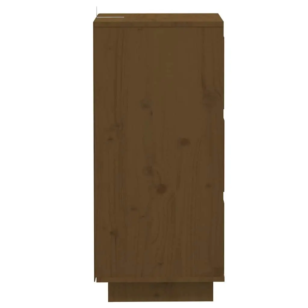 Solid Wood Sideboard Cabinet Storage 32cm Width Honey Brown