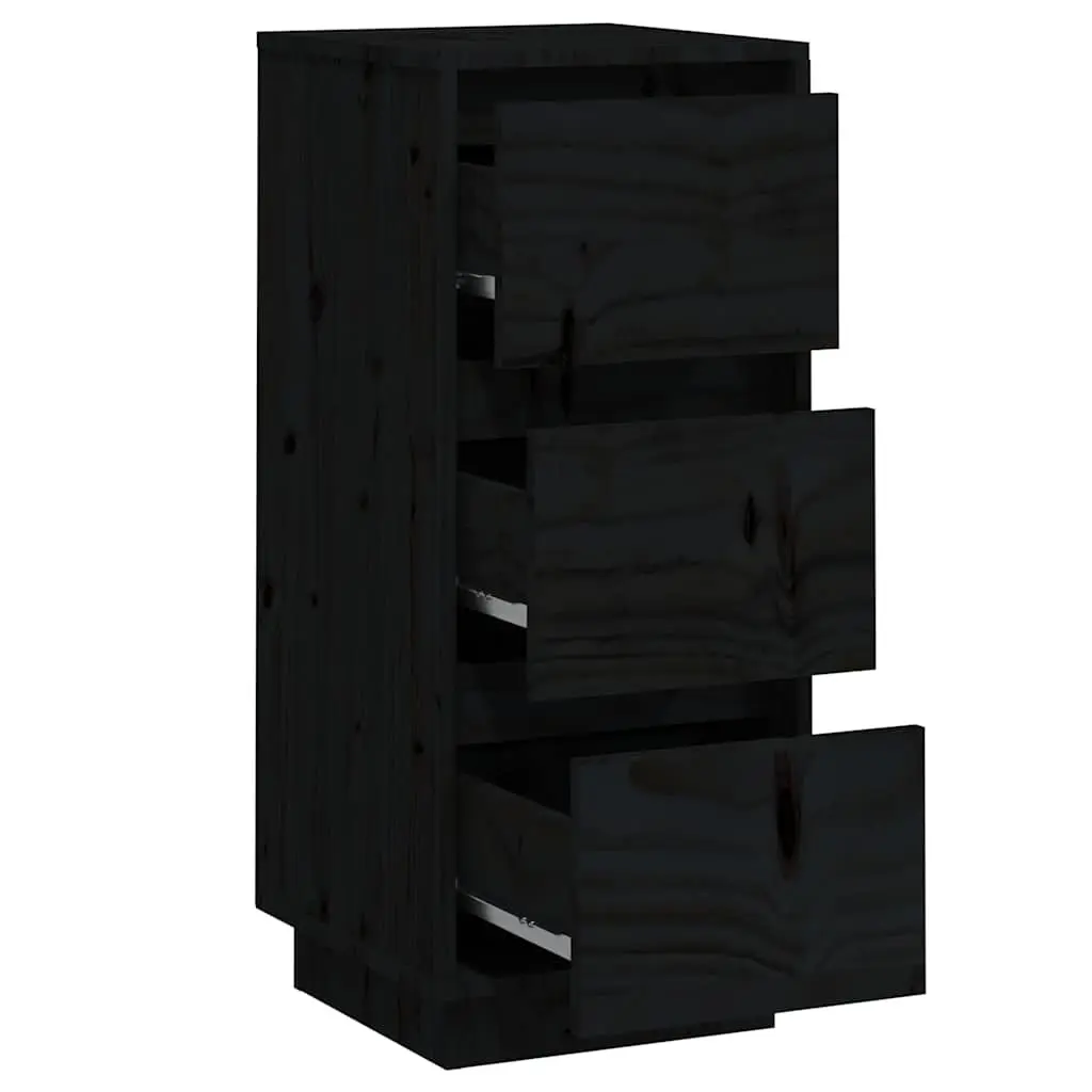 Black Pinewood Sideboards with Ample Storage