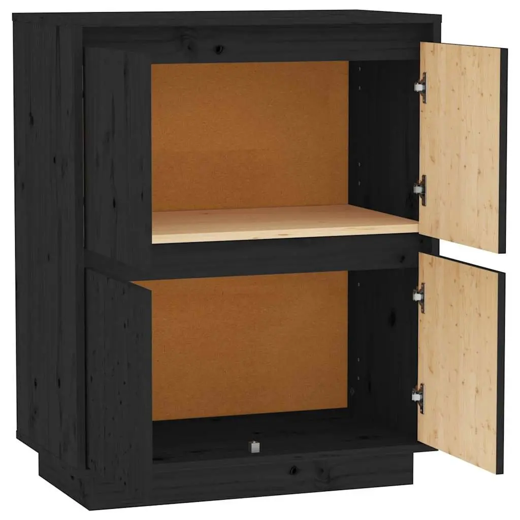 Black Wooden Sideboard with Ample Storage