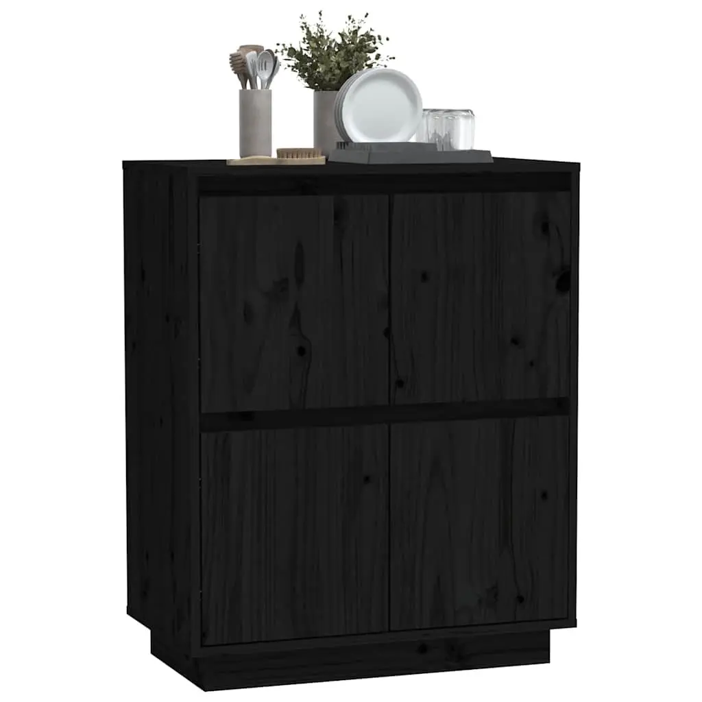 Black Wooden Sideboard with Ample Storage
