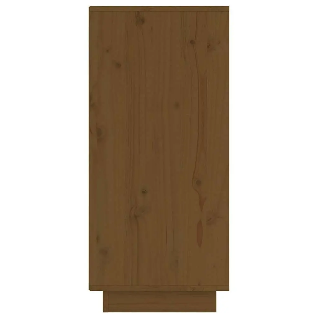 Solid Wood Sideboard Cabinet 2-Door Storage Unit Honey Brown Living Room