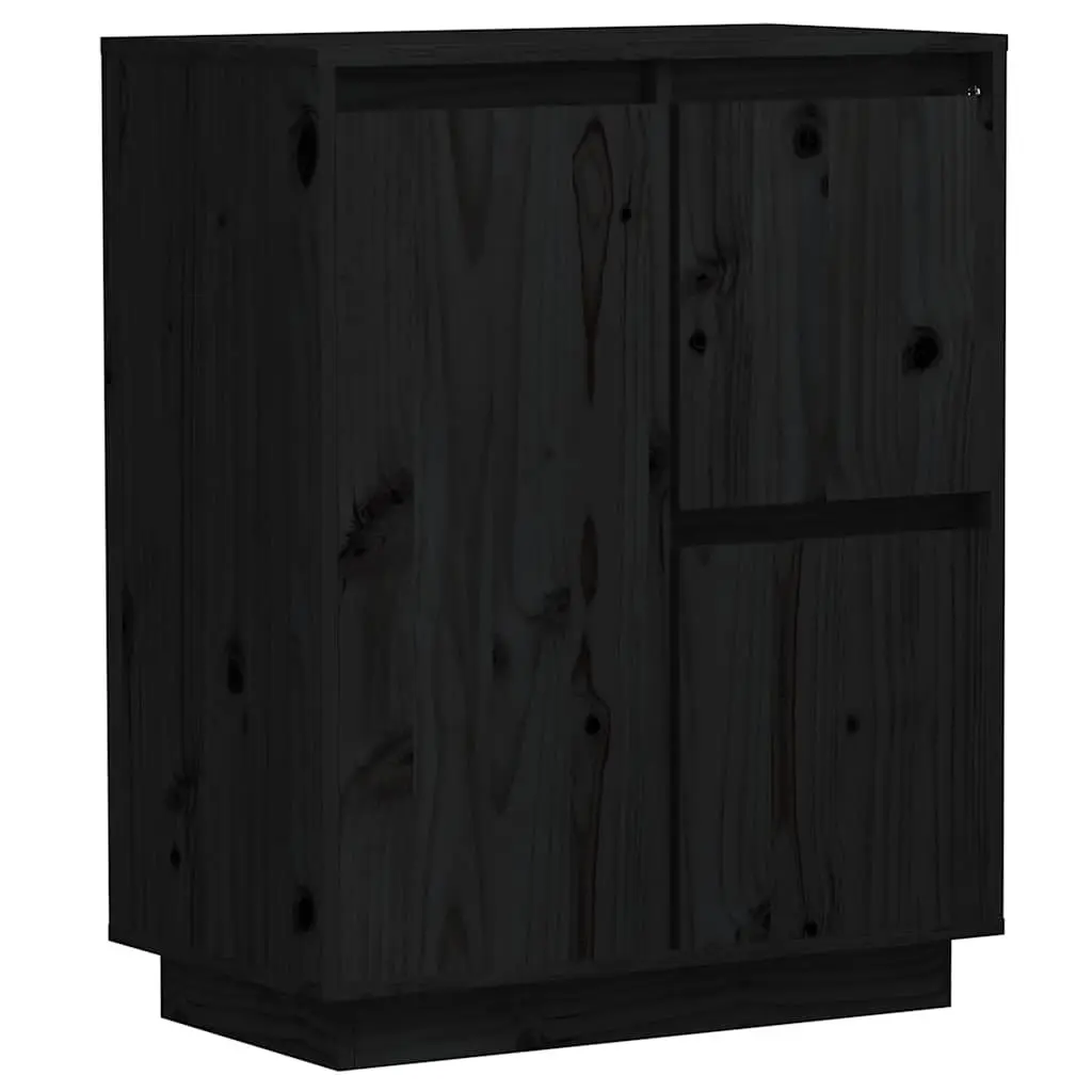 Black Sideboard Cabinet with 3 Doors