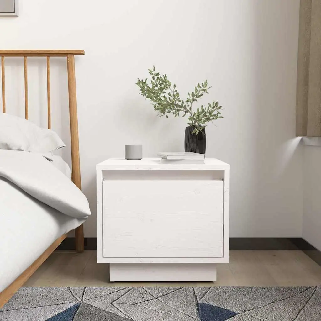 Bedside Cabinets Storage Nightstand 35x34x32 cm White 2 Piece