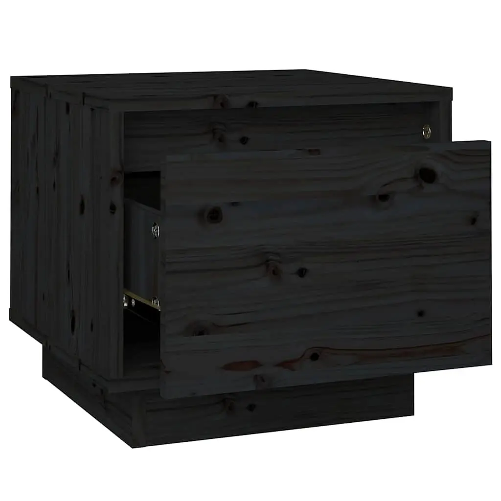 Bedside Cabinets 2 pcs Black 35x34x32 cm Storage Side Tables Nightstand