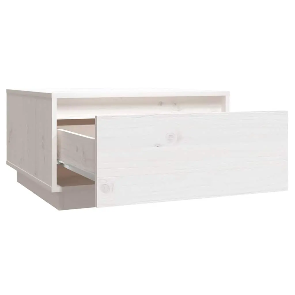 Coffee Table White Wooden Storage Drawer Centre Table Living Room Furniture