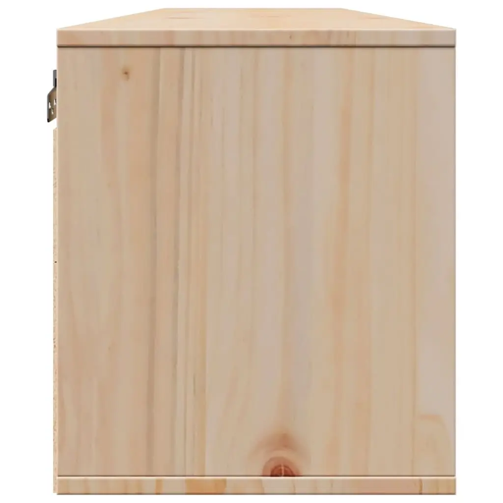 2 pcs Solid Pine Wood Floating Cabinets for Home