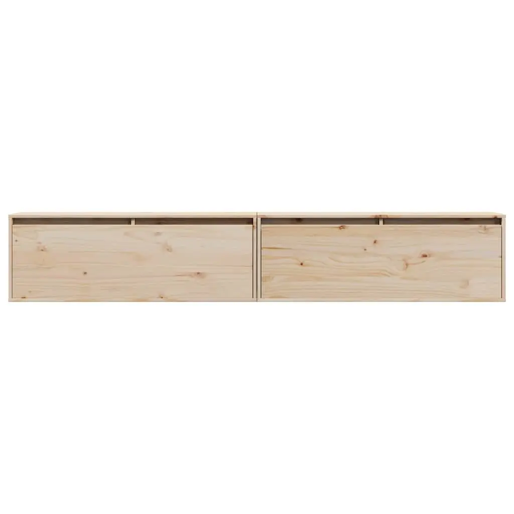 Brown Pine Wall Cabinet for Storage