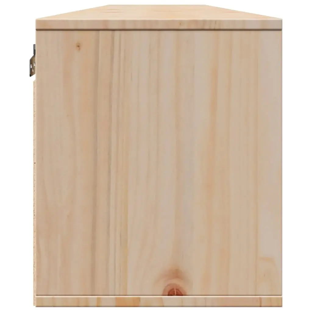 Brown Pine Wall Cabinet for Storage