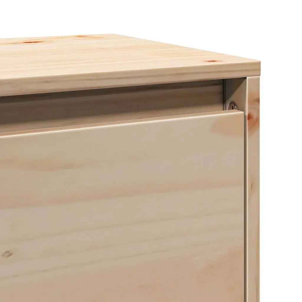 Brown Pine Wall Cabinet for Storage