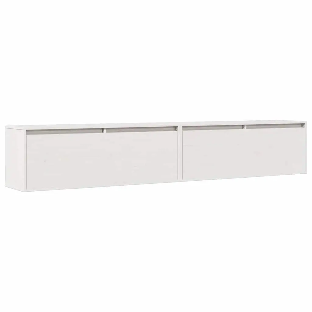 Wall Cabinet Floating Storage 100x30x35 cm White Wooden