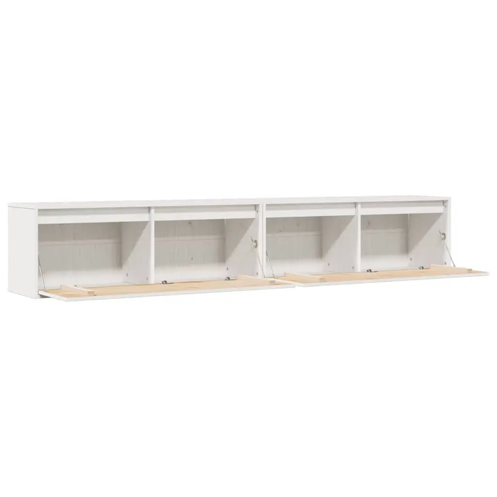 Wall Cabinet Floating Storage 100x30x35 cm White Wooden
