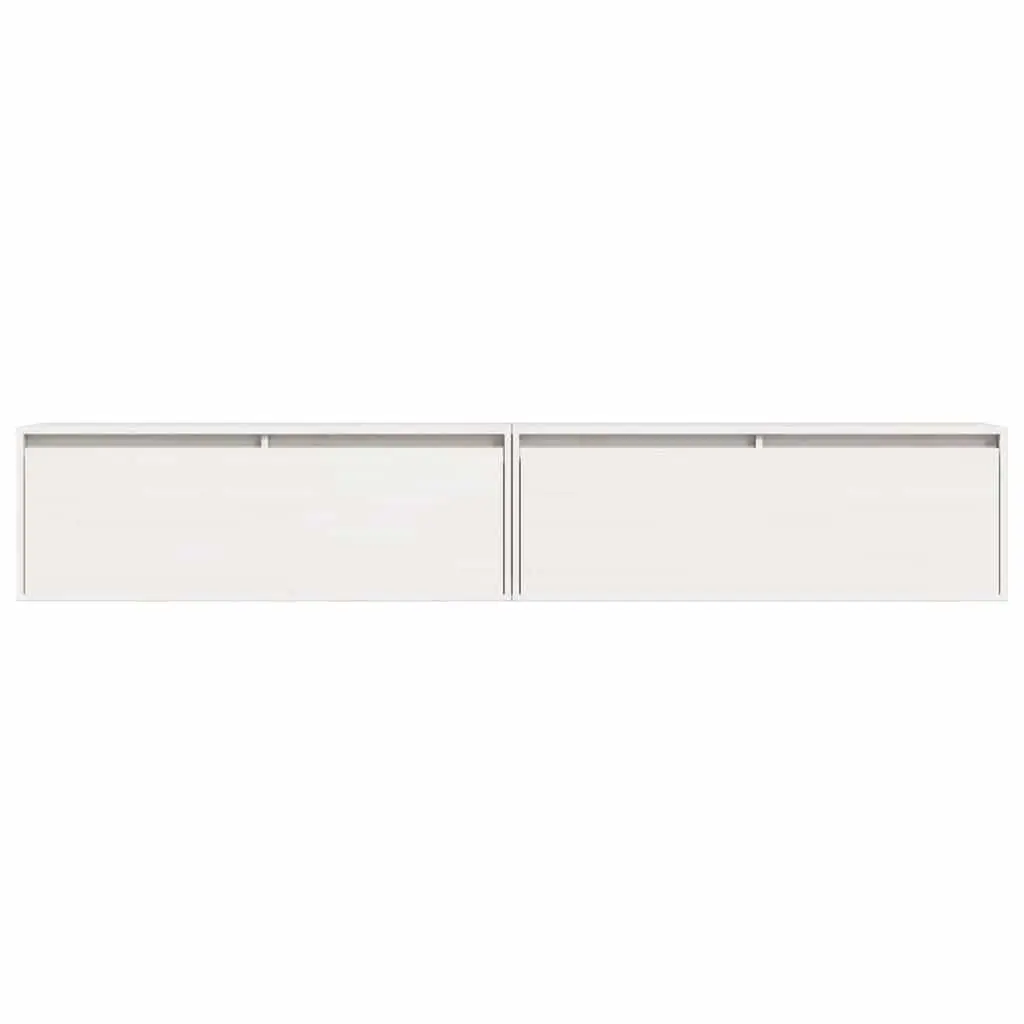 Wall Cabinet Floating Storage 100x30x35 cm White Wooden