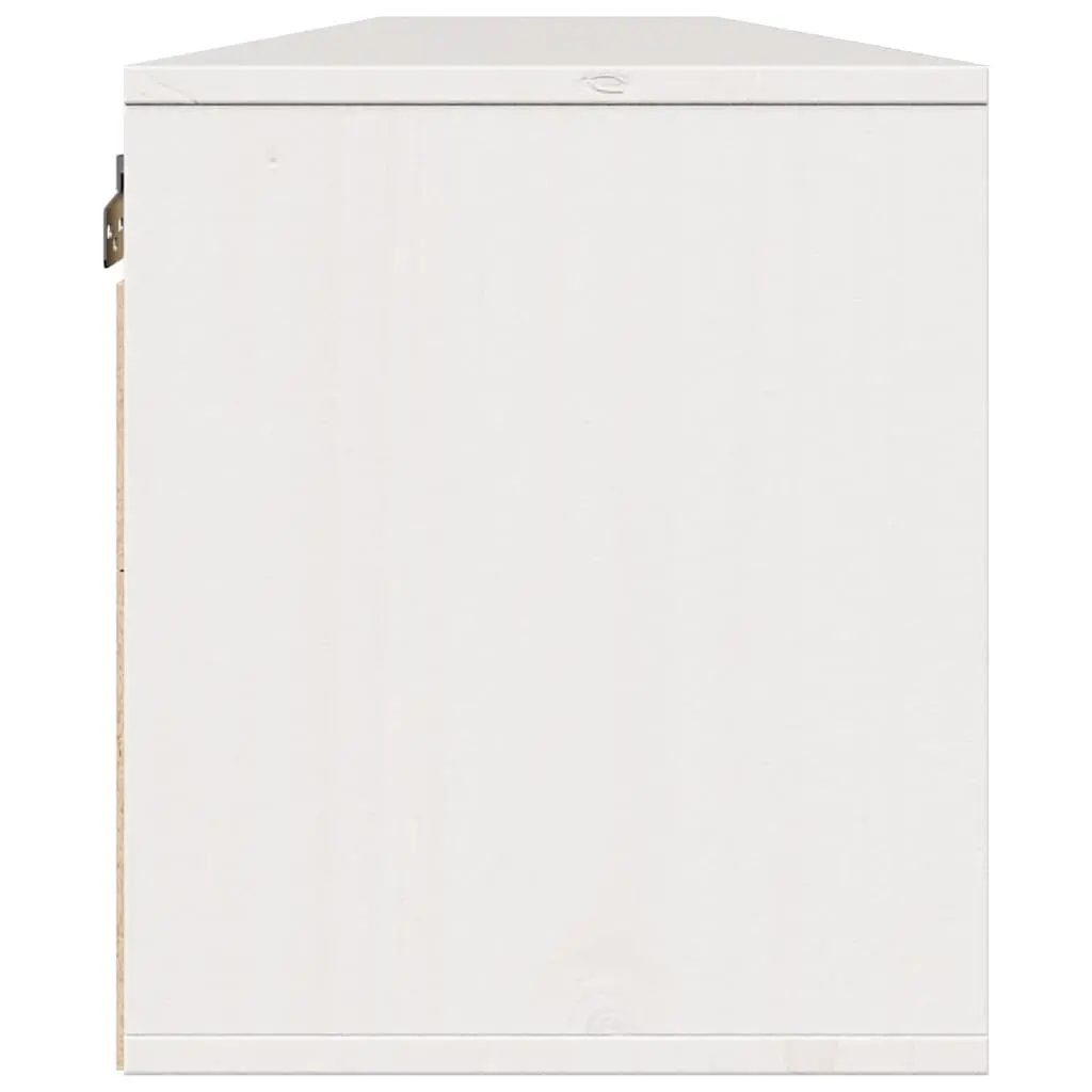 Wall Cabinet Floating Storage 100x30x35 cm White Wooden