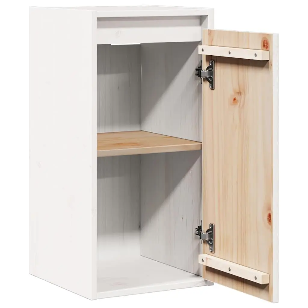 White Wall Cabinets 2 pcs 30x30x60 cm Solid Pine