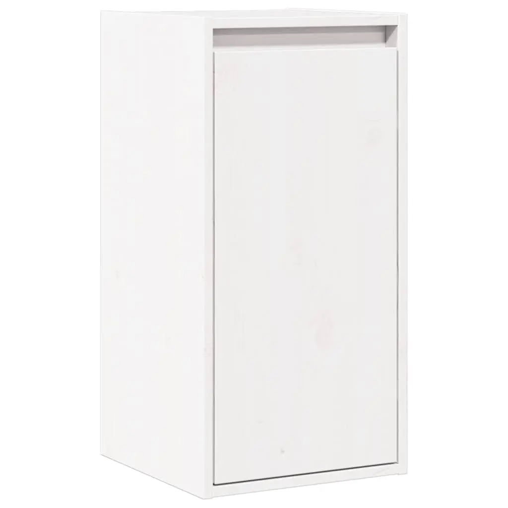 White Wall Cabinets 2 pcs 30x30x60 cm Solid Pine
