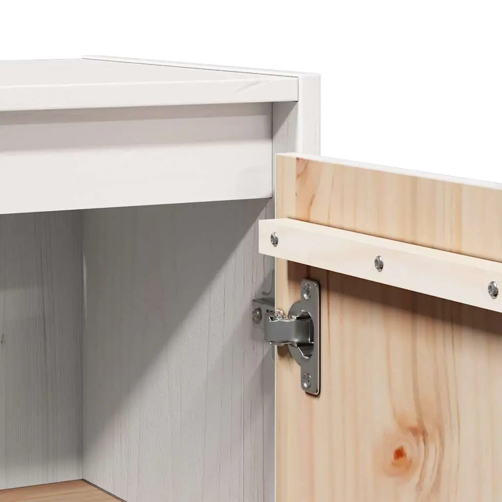 White Wall Cabinets 2 pcs 30x30x60 cm Solid Pine
