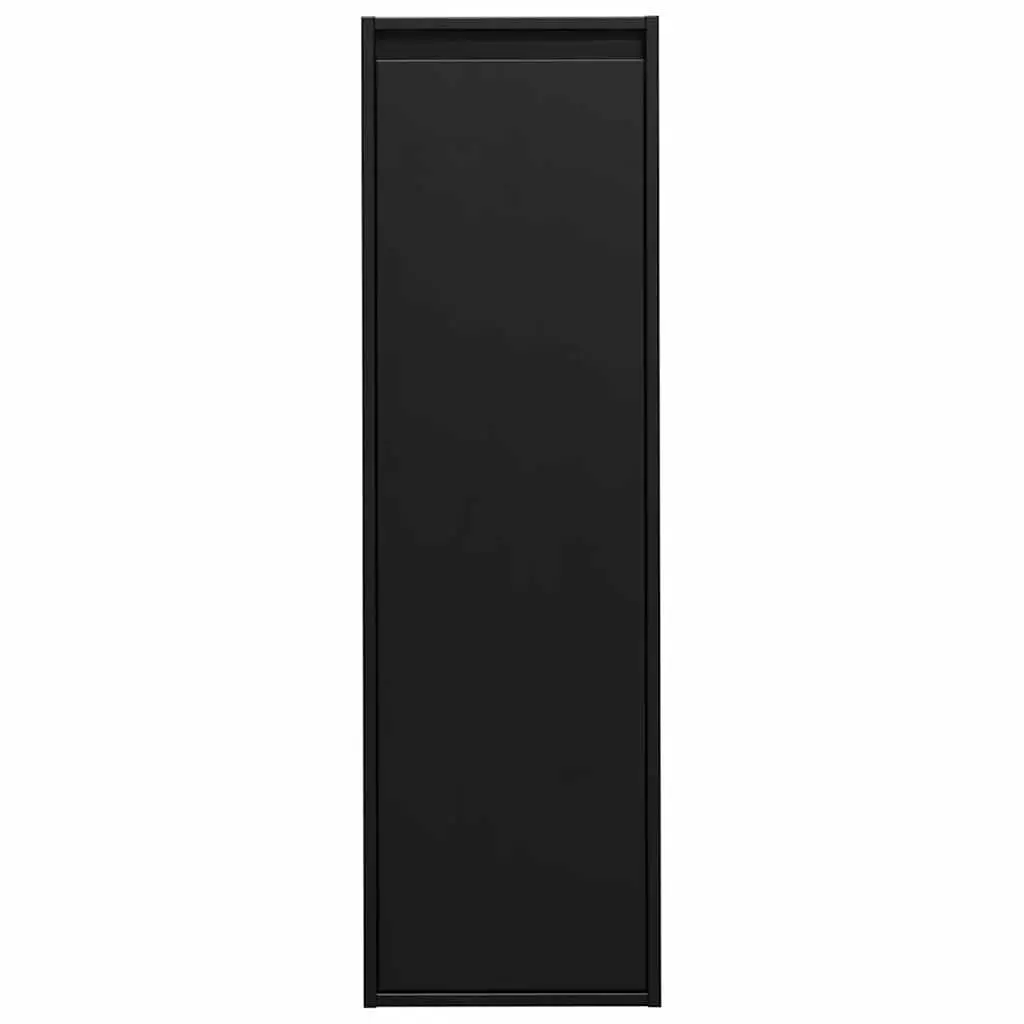 Wall Cabinets 2 pcs Black 30x30x100 cm Solid Pine Floating Storage Hanging Shelf