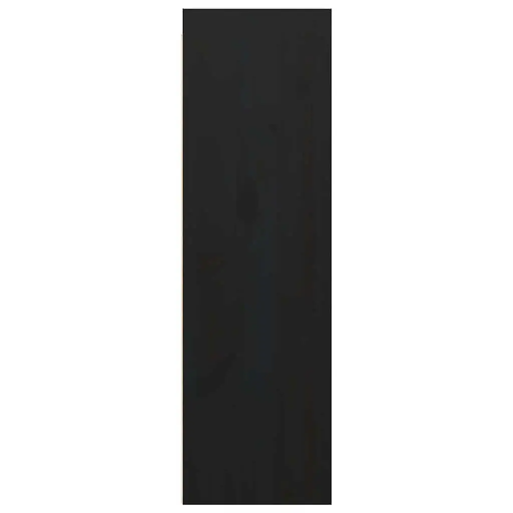 Wall Cabinets 2 pcs Black 30x30x100 cm Solid Pine Floating Storage Hanging Shelf