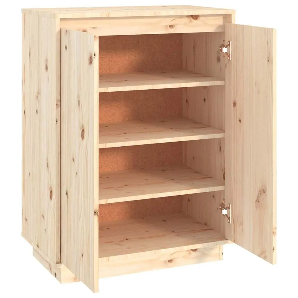 Shoe Cabinet Storage Organizer Brown Wooden Footwear Rack 60W x 35D x 80H cm