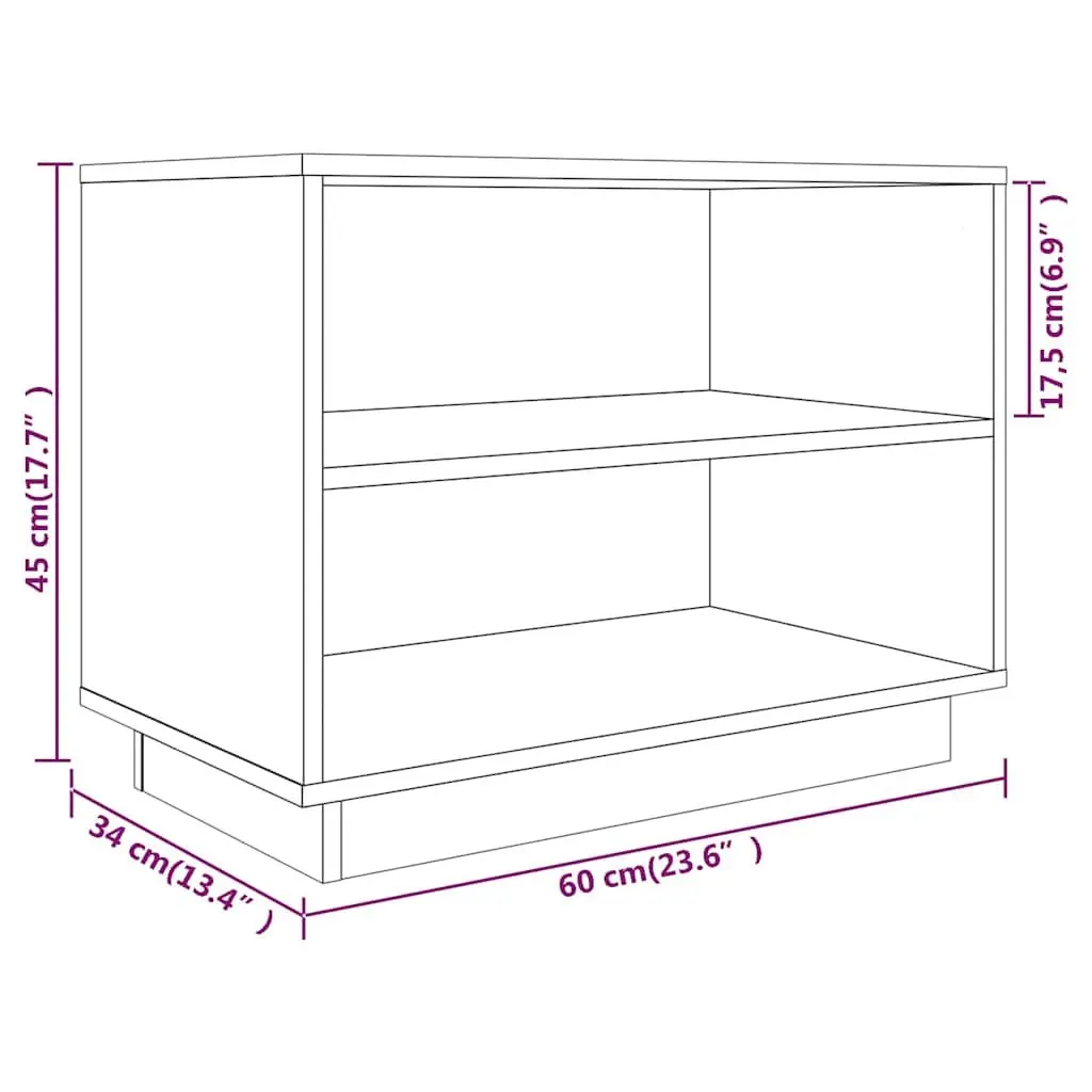 Wooden Shoe Cabinet Storage Organiser 60 x 34 x 45 cm White