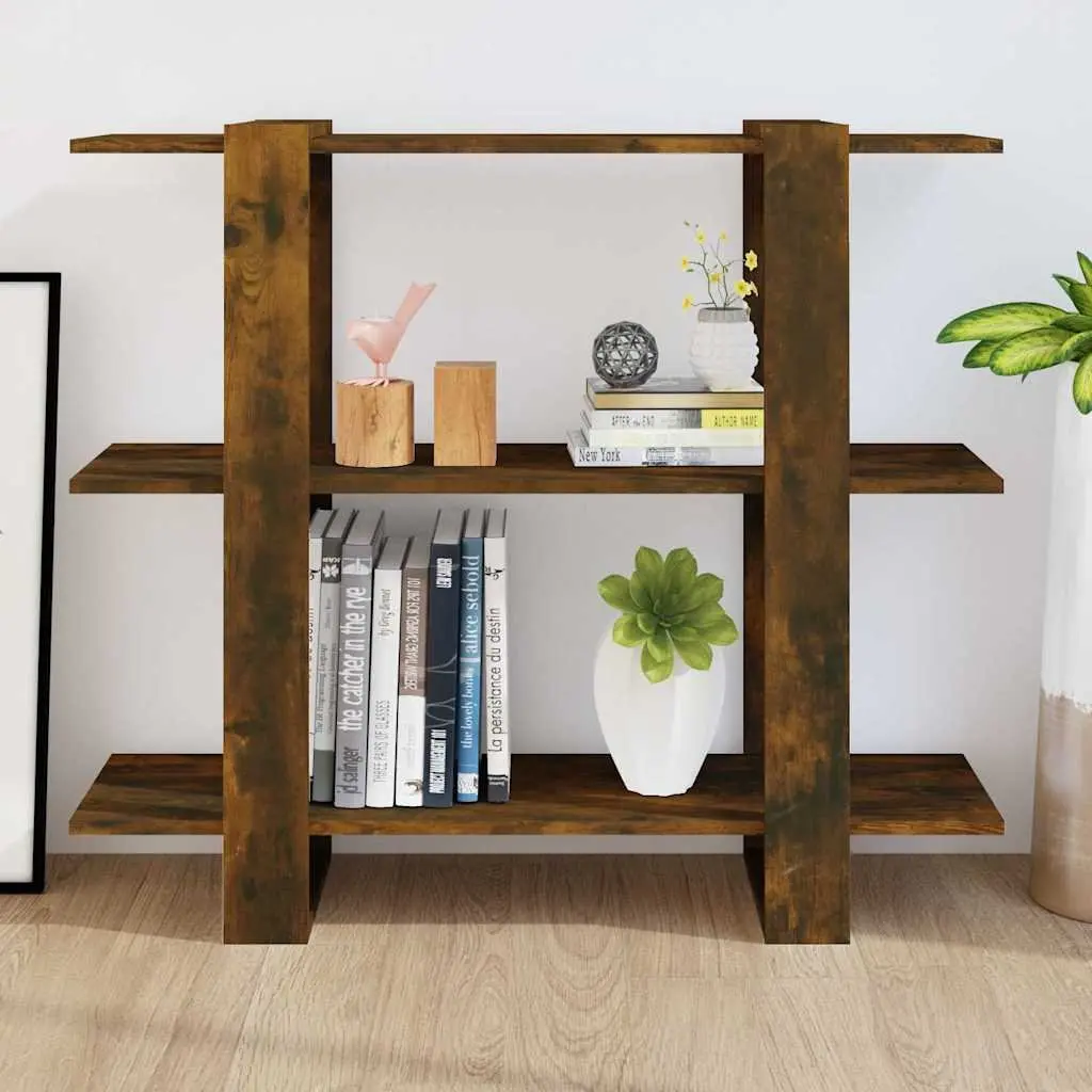 Book Cabinet Room Divider Bookshelf Storage Shelving Unit Brown Wooden Stand