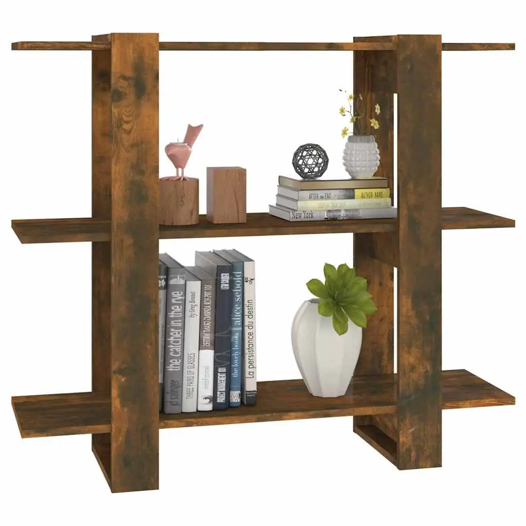 Book Cabinet Room Divider Bookshelf Storage Shelving Unit Brown Wooden Stand