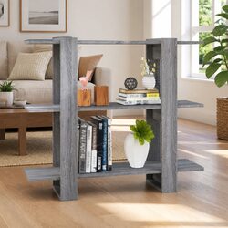 Grey Sonoma Book Cabinet - Practical Storage Solution - 100x30x87cm