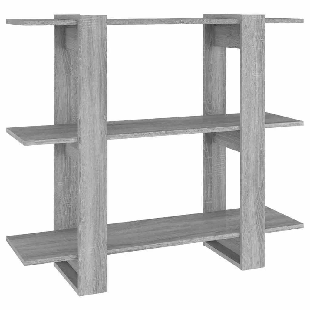 Book Cabinet Room Divider Storage Organiser 100x30x87cm Grey