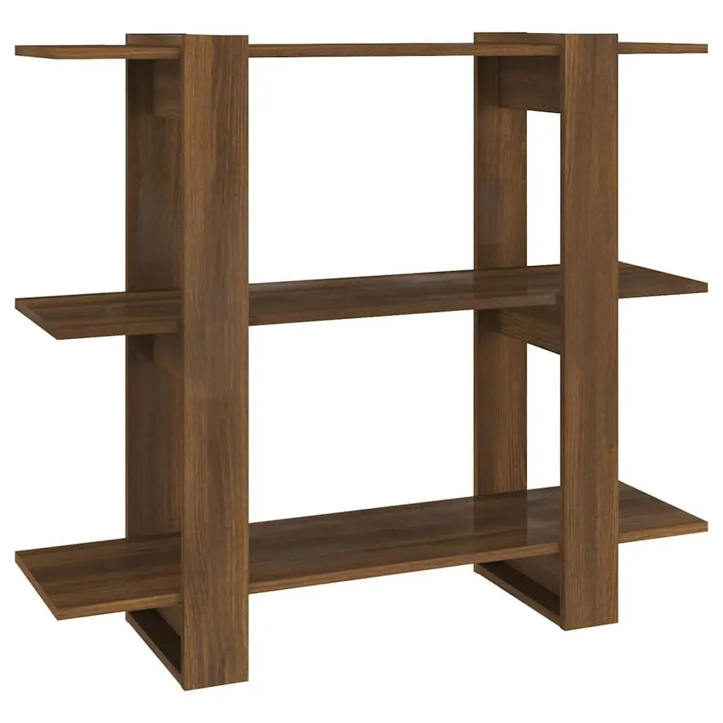 Book Cabinet Room Divider Storage Shelving 100x30x87 cm Brown