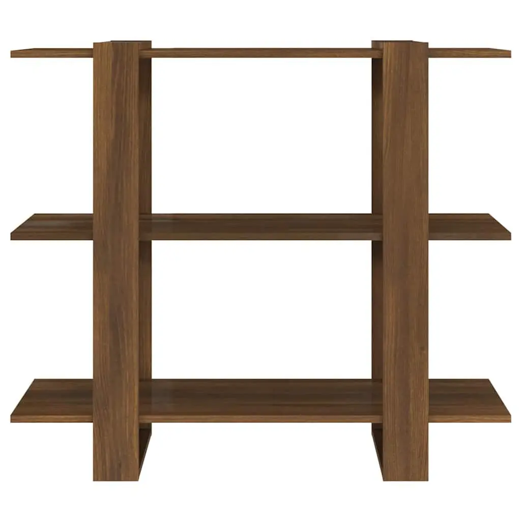 Book Cabinet Room Divider Storage Shelving 100x30x87 cm Brown