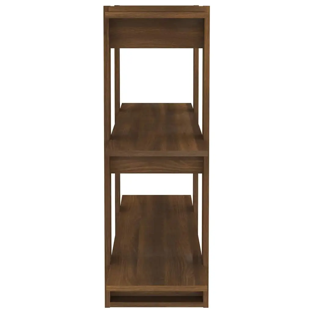 Book Cabinet Room Divider Storage Shelving 100x30x87 cm Brown