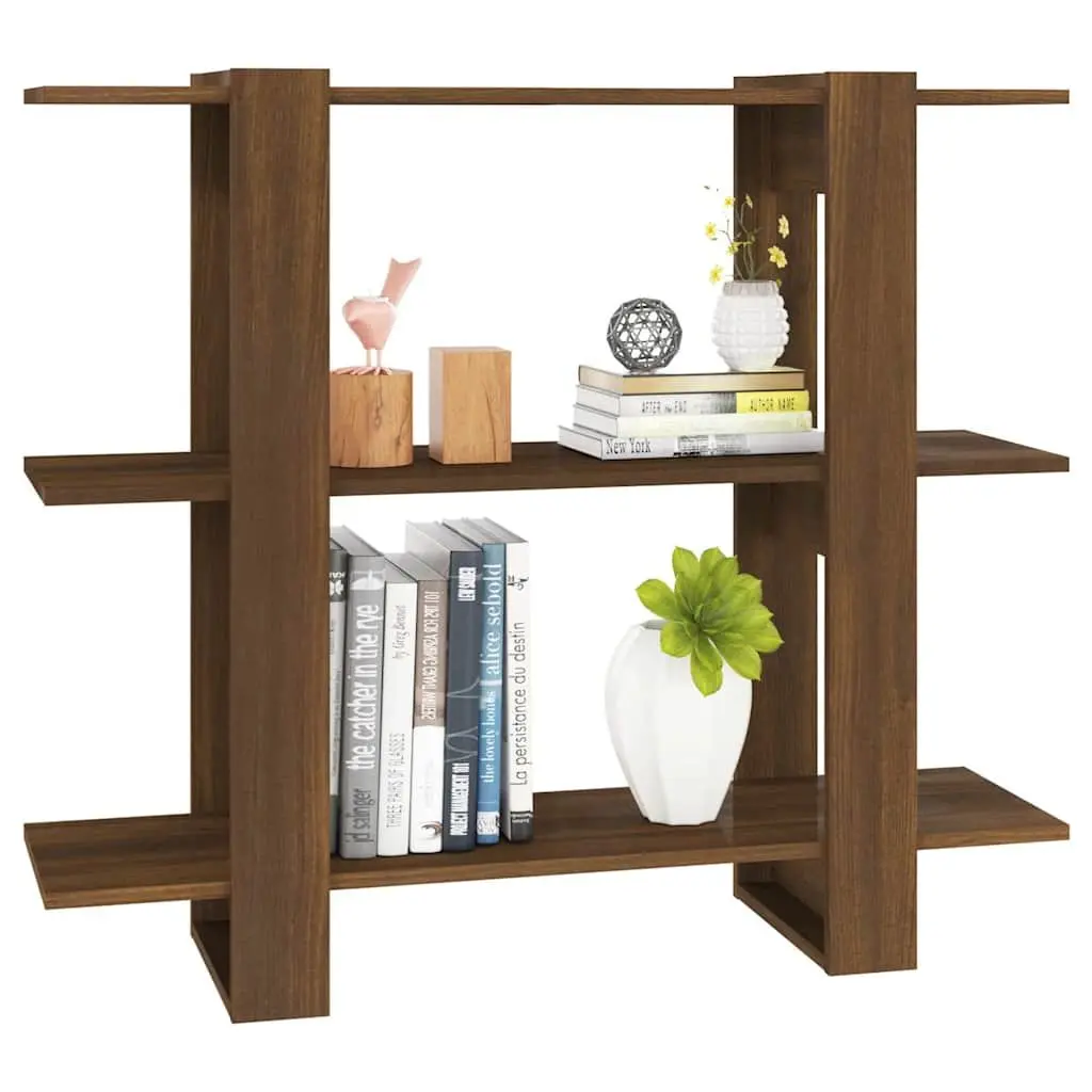 Book Cabinet Room Divider Storage Shelving 100x30x87 cm Brown