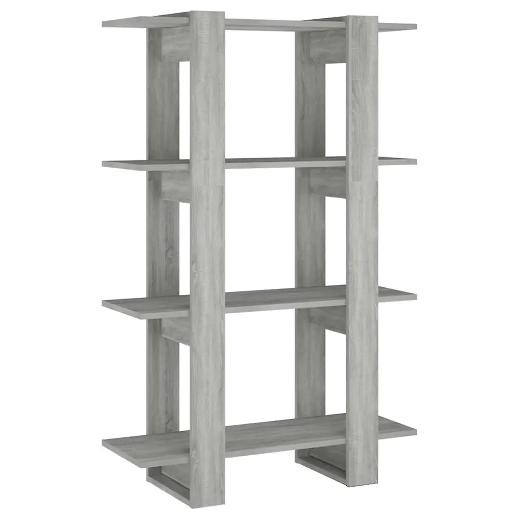 Grey Wooden Shelving Unit with Ample Storage