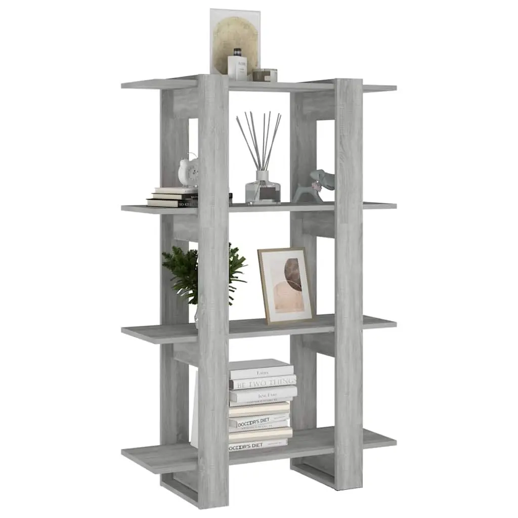 Grey Wooden Shelving Unit with Ample Storage