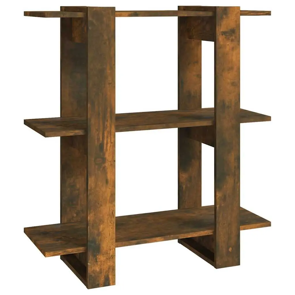 Book Cabinet Room Divider Storage Shelving Unit 80W x 30D x 87H cm Brown Wooden