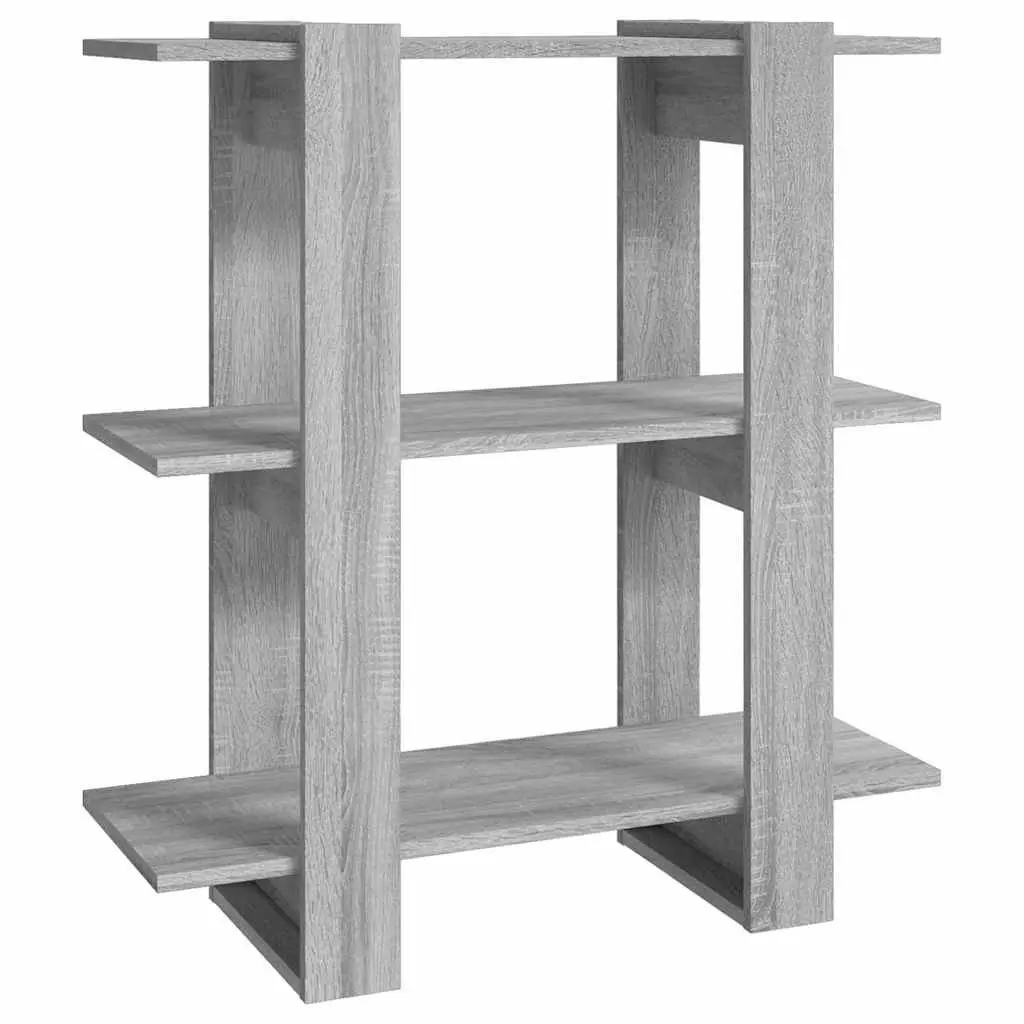 Book Cabinet Room Divider Storage Organiser Grey 80x30x87cm Wooden Bookshelf